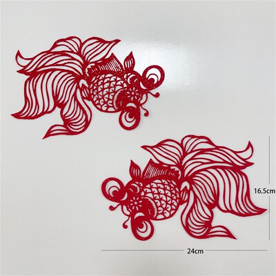 结婚镂空喜字剪纸窗花中国风晨袍拍照道具订婚礼新娘头饰