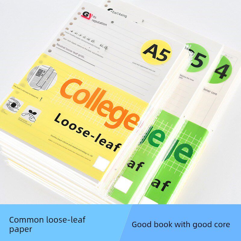 小职员内页替代核心空白活页纸A5可拆卸20孔32K笔记本活页内芯