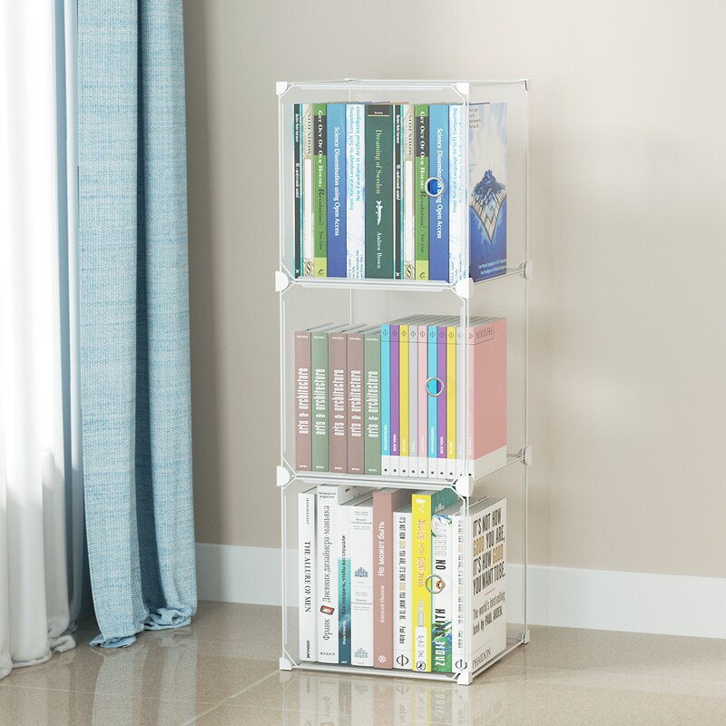 大学生书架30cm窄缝小书柜寝室宿舍收纳架飘窗卧室组合透明格子柜