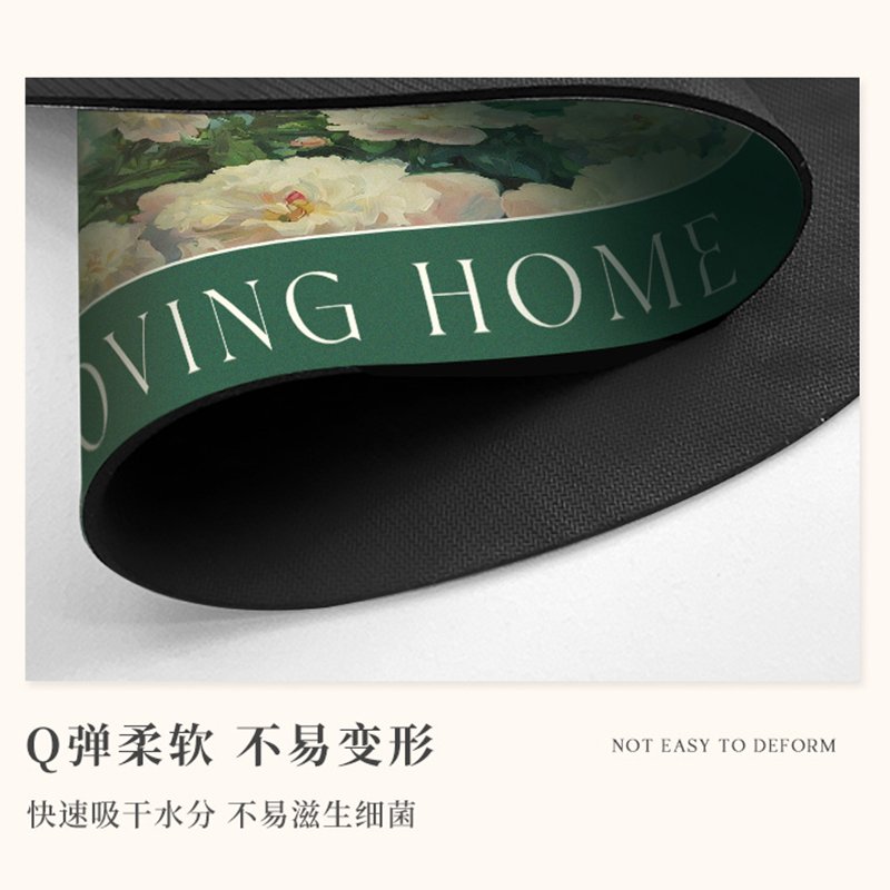 厨房地垫防滑防油可擦免洗家用脚垫矽藻泥长条吸水软垫进门地毯