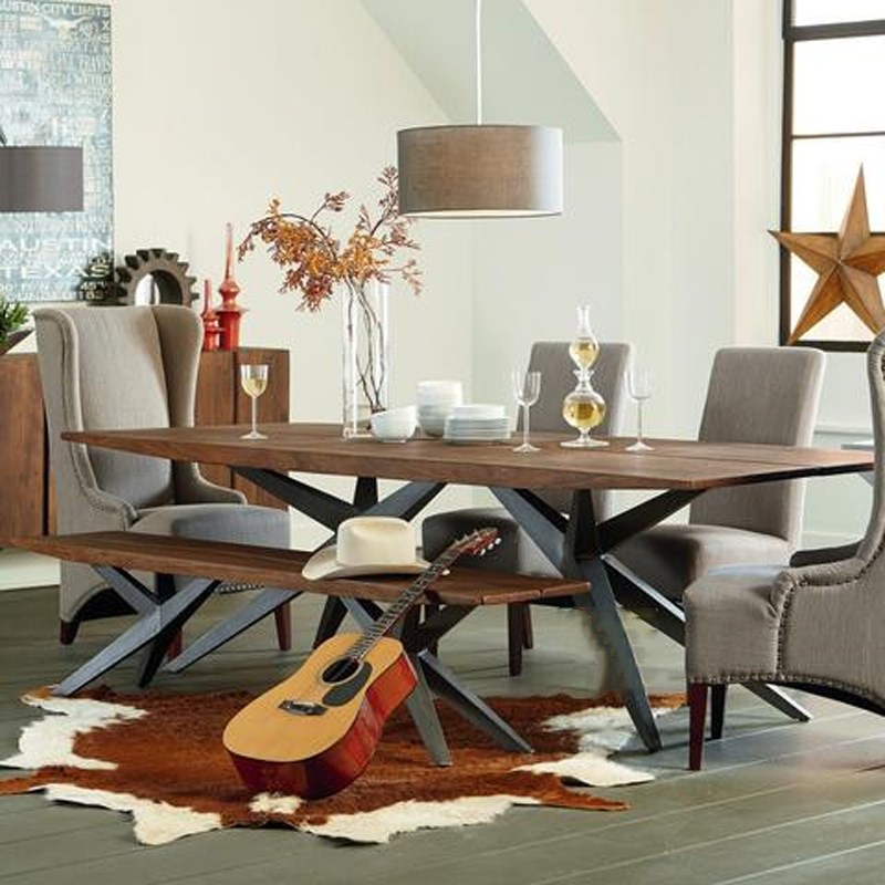 LOFT北欧实木工作台书桌办公会议桌椅茶餐桌椅组合洽谈接待长条桌