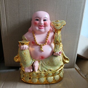 陶瓷大肚弥勒佛佛像供奉笑口佛客厅招财镇宅店铺居家摆件