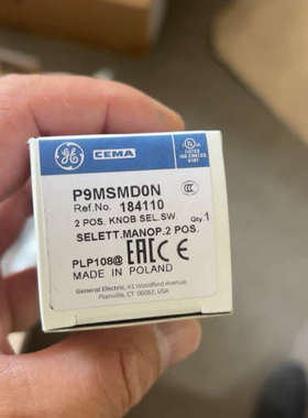 议价美国GE原装P9MSMD0N二位选择开关，型号184110，