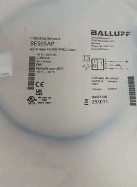 议价BES05AP巴鲁夫传感器BES M18ME-PSC80B-