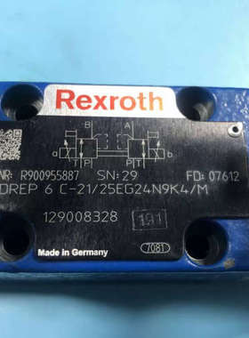 R900955887 3DREP6C-2X/25EG24N9K4/M，力士乐比例换向阀，议价