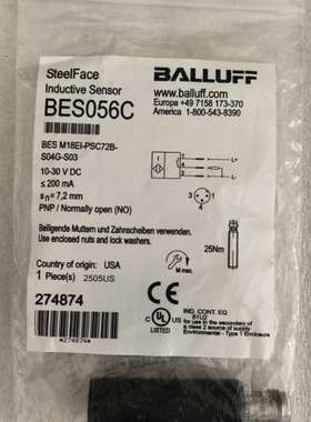 全新原装BALLUFF巴鲁夫 BES056C BES M18议价