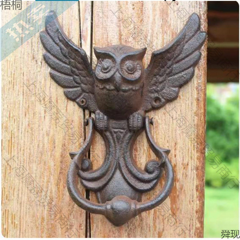 欧式美式工业风铸铁猫头鹰门把手