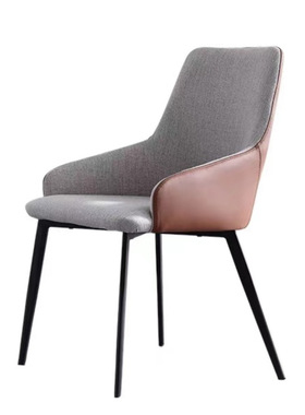 WGX-B-012-1椅子餐椅家用意式极简北欧轻奢皮椅现代简约餐厅酒店