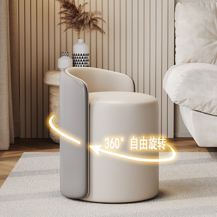 现代简约圆形换鞋矮凳客厅梳妆