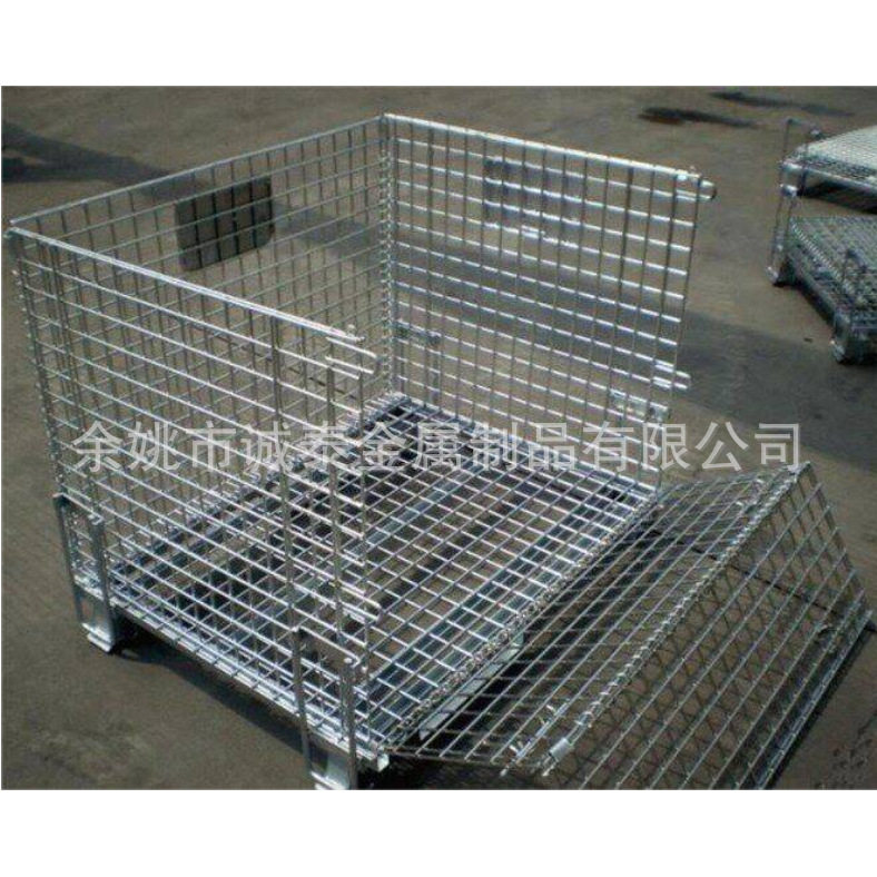仓储笼折叠式蝴蝶笼铁筐周转箱货架推车仓库金属料箱工厂移动上虞