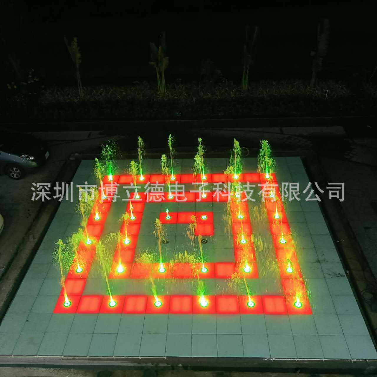 户外互动脚踏音乐喷泉地砖灯