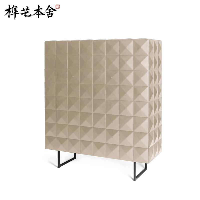 实木米白色10x10x10cm2-3门客厅