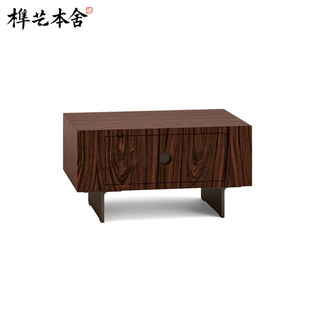 榫艺本舍/欧式极简轻奢艺术 Brasilia Nightstand 卧室实木床头柜