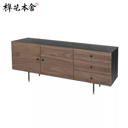 北欧极简设计实木餐边柜