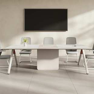 办公会议桌长桌简约现代会议室桌椅组合小型会议桌子接待洽谈条桌