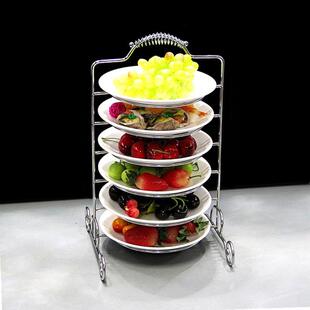 饭店提菜上菜提篮端菜托盘多层手提架子盘子火锅菜盘菜架传菜