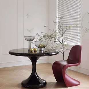 餐椅潘东椅北欧凳子家用可叠放简约设计师网红洽谈塑料靠背椅梳妆