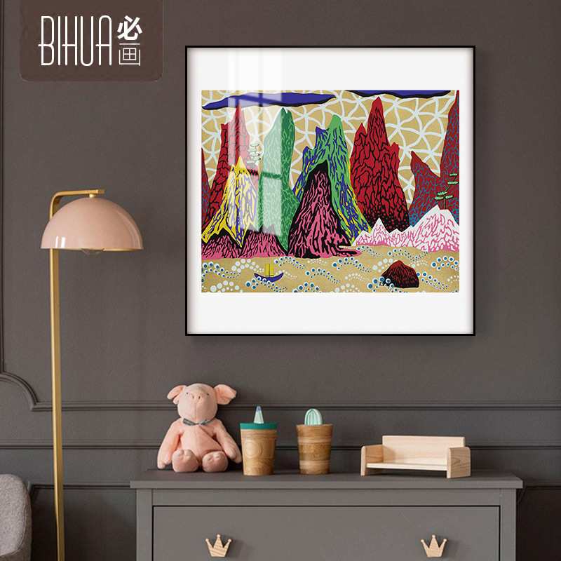 客厅装饰画铝合金有机玻璃画草间弥生南瓜禅意北欧抽象挂画图片