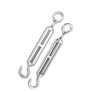 304不锈钢花篮螺丝开体花兰钢丝绳拉紧器紧线器M4M5M6M8M1012