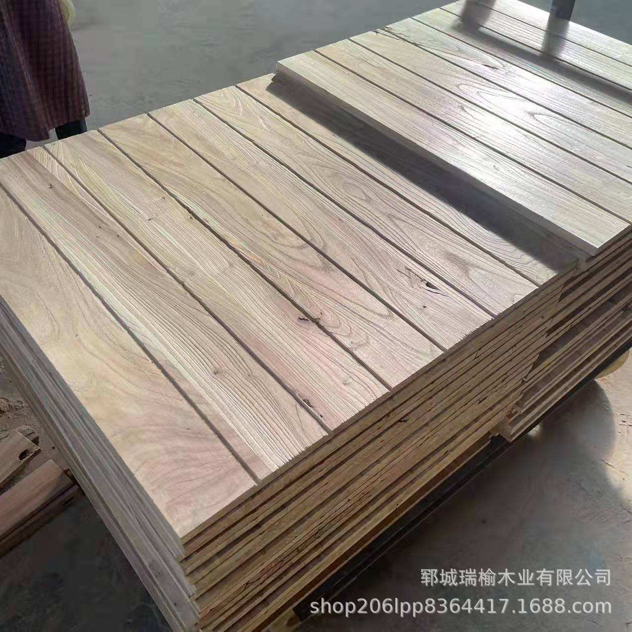 老榆木门板实木旧木板复古桌面台面吧台隔板墙面装饰原木置物