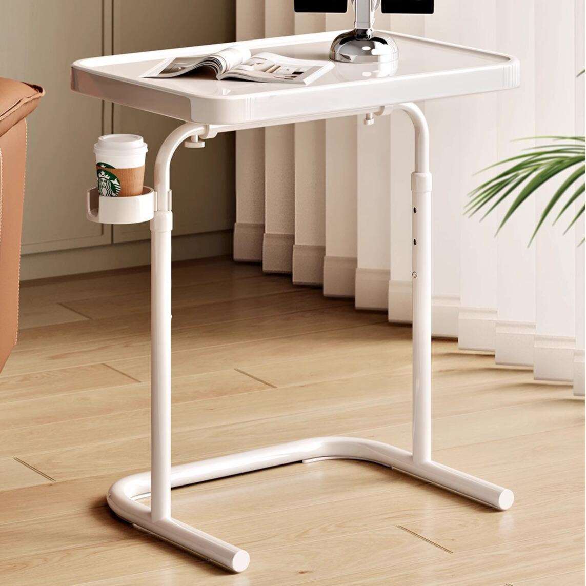可移动升降床边桌电脑桌家用简易客厅沙发边几出租屋可折叠小桌子