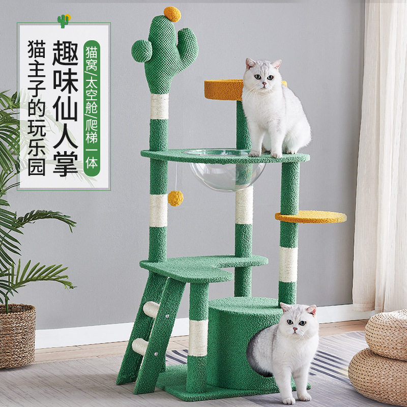 仙人掌猫爬架剑麻绳猫窝猫树一体小型不占地猫跳台猫架子猫咪用品