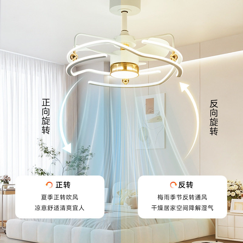 变频风扇吊灯客厅大厅主灯智能静音餐厅卧室一体现代简约带灯吊扇