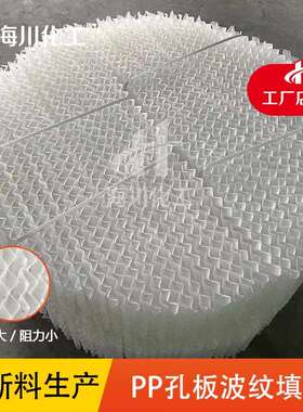 海川化工塑料孔板波纹填料125Y/250Y废气处理塔PP多规格