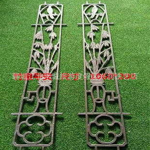 贵州铸铁花件竹报平安铸铁配件铁艺大门装饰花牌坊配件