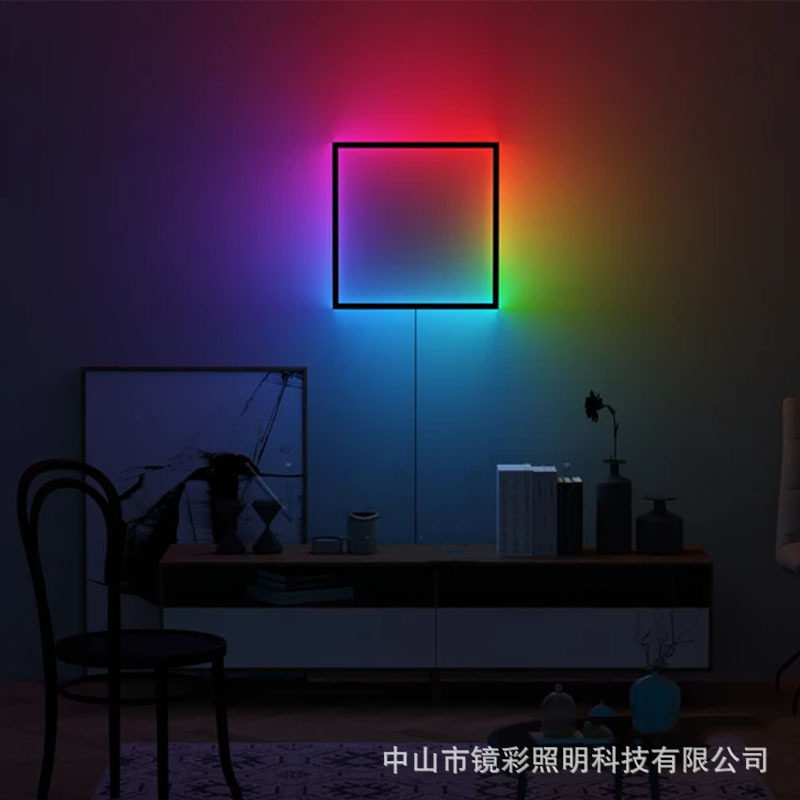现代简约RGB幻彩LED壁灯卧室床头客厅个性彩灯电竞酒店氛围灯