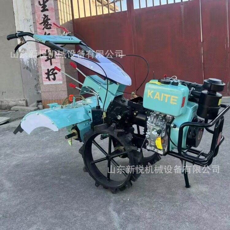 195四驱直连微耕机 农用全齿轮中耕机 柴油手扶式大马力旋耕机