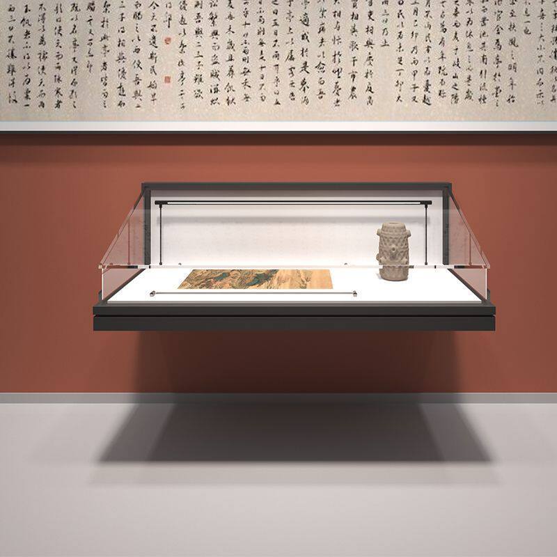 挂墙玻璃展柜冷轧钢板展厅陈列柜柜台文物收藏展示货架博物馆展台