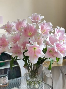 速发铁炮百合白色粉色培束云南基花直发鲜切花水花花卉真地发