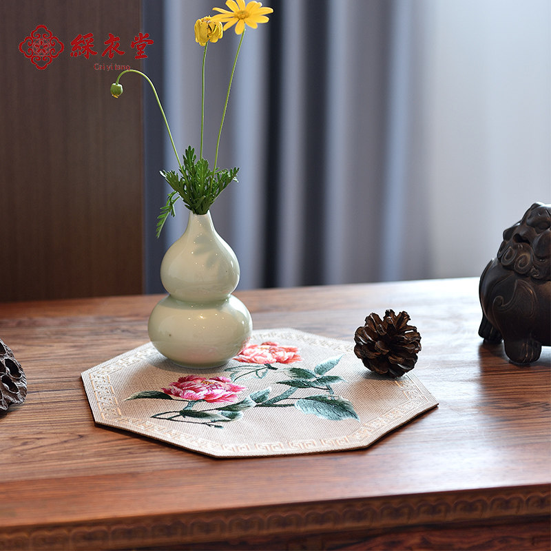 速发堂衣彩餐垫新中式防绣托盘垫布艺花瓶垫茶几垫杯垫隔热垫刺滑,居家布艺,餐垫,淘宝优惠券,粉丝福利购,淘宝优惠卷
