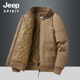 多口袋加厚保暖工装 JEEP吉普纯棉棒球领棉服外套男冬季 新款 夹克男