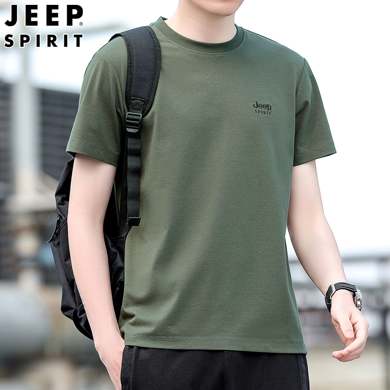 JEEP吉普男士圆领短袖T恤