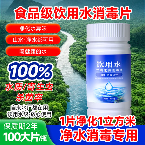 井水饮用净水水质野外户外消毒片