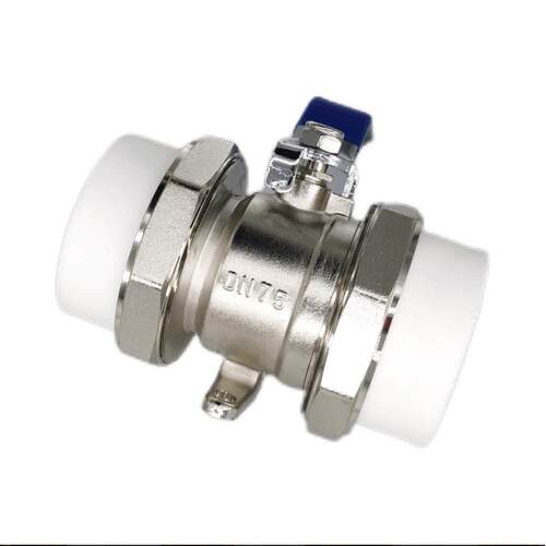 黄铜PPR活接球阀DN75 DN90 DN110热熔双活接铜球阀开 关球阀