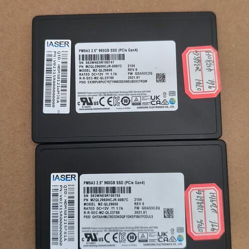 {议价}三星PM9A3 960G 2.5寸U.2接口 PCIe Ge