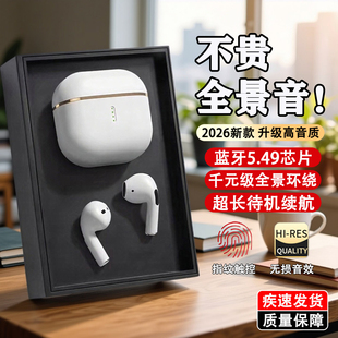 入耳式耳机无线蓝牙降噪不漏音超长续航运动通话蓝牙耳机久戴不痛