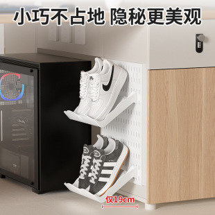 架洞洞板壁挂式 简易鞋 免打孔家用宿舍通用玄关门后门口省空间托架