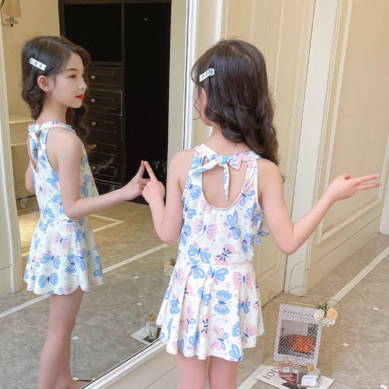 2025新款女童连体泳衣卡通儿童游泳裙套装小中童泳裤儿童泳衣女孩