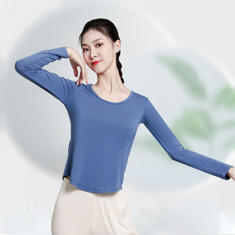 舞蹈练功服现代上衣女法式小众款