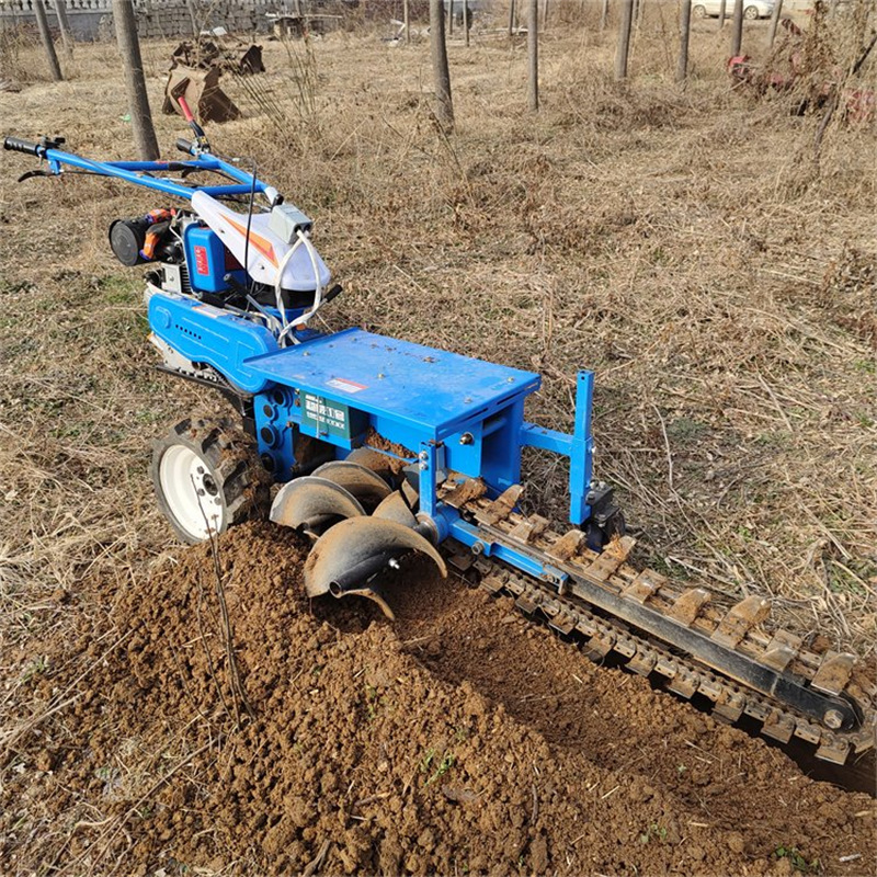 小型履带式开沟机  柴油动力挖沟机  柴油手扶开沟机