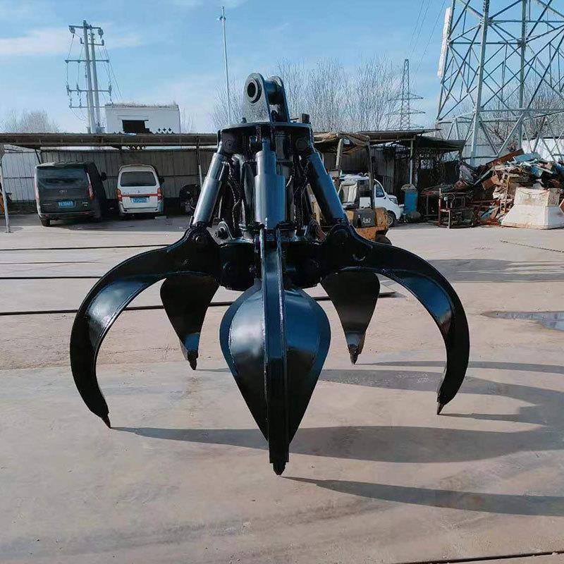 挖掘 机3改装液压抓钢机6度旋转爪牙式抓石JZT器0抓钢抓石器