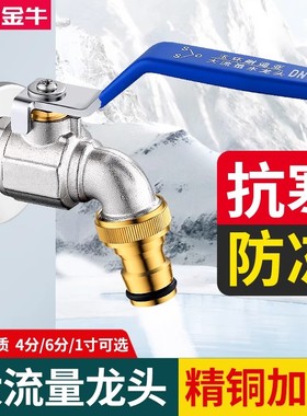 69210全铜快开洗衣机水龙头户外花园庭院4分水嘴快接头阳台龙头