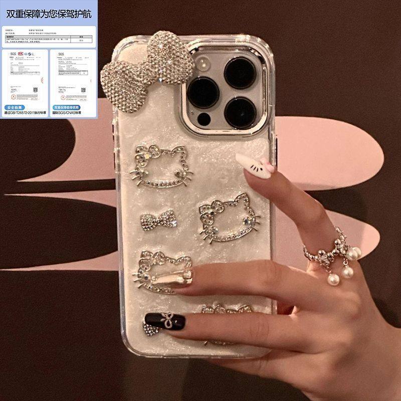 奢华甜美闪钻KT猫iPhone17pro/13/14手机壳15Plus轻奢苹果XSMAX/7,个性定制/设计服务/DIY,手机壳/保护套定制,淘宝优惠券,粉丝福利购,淘宝优惠卷