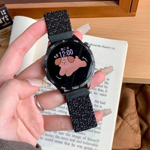 华为gt4手表表带新款拼色编织尼龙卡扣适用gt3弹力gt3pro舒适gt2