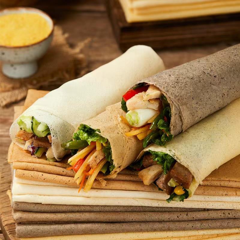 山东手工杂粮煎饼 2斤/3斤/4斤小米黑米玉米高粱口味开袋即食低脂