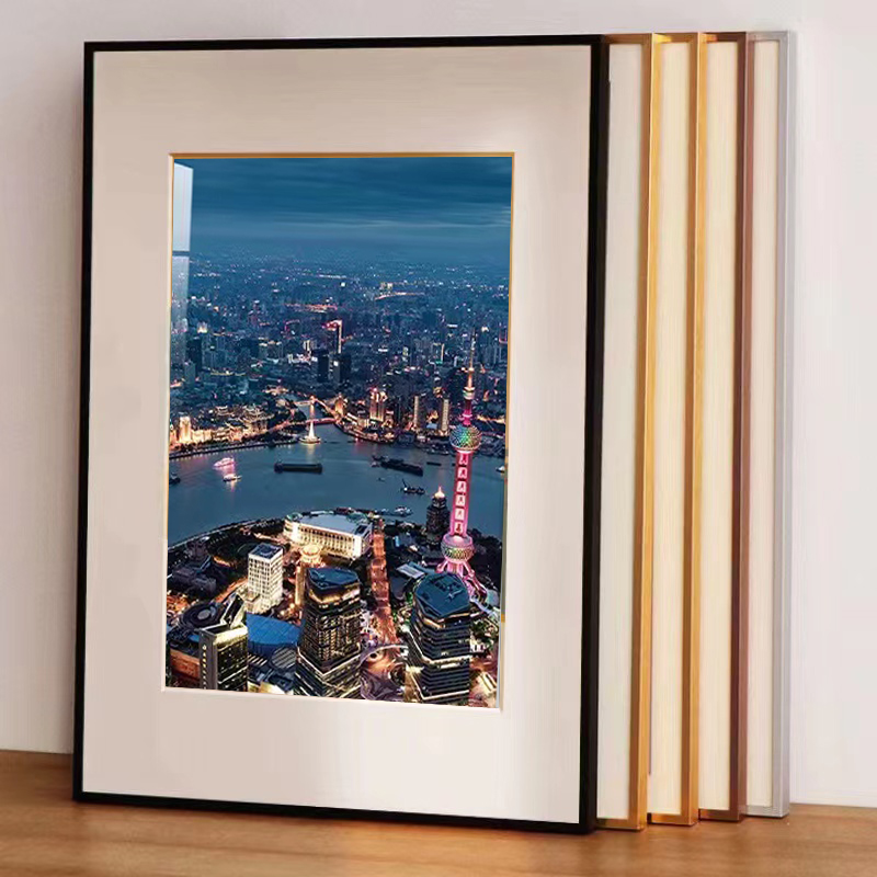 珠海铝合金画框相k框线条金属海报婚纱外框营业执照镜面边框定做